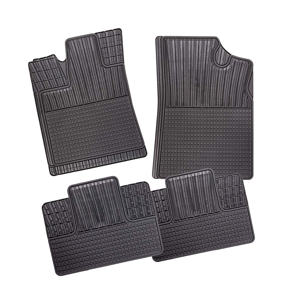 PETEX gumijas paklāji, kas piemēroti A6 no 04/2011-06/2018 / A6 Avant no 09/2011 / A6 Allroad no 04/2012 / A7 no 10/2010-01/2018 melni paklāji 4 daļās