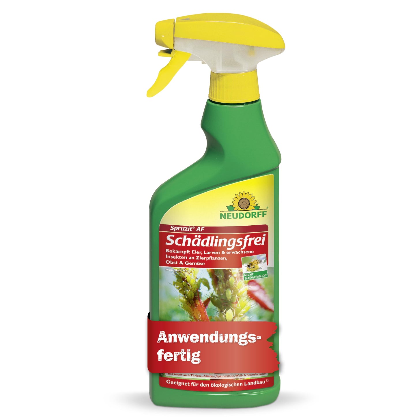 Insekticīds augiem Neudorff Spruzit AF Schädlingsfrei 500 ml – gatavs lietošanai aerosols pret laputīm, buksusu tinēju, tripšiem, zirnekļa ērcēm un baltblusiņām
