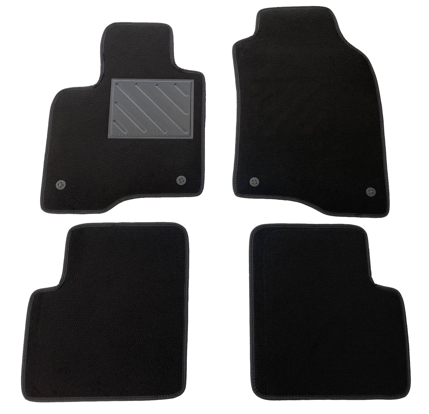 Paklājiņi FIAT Panda III no 2012. gada, precīzi pielāgoti, papēža aizsargi no pastiprināta gumijas, neslīdoši, stiprinājuma pogas