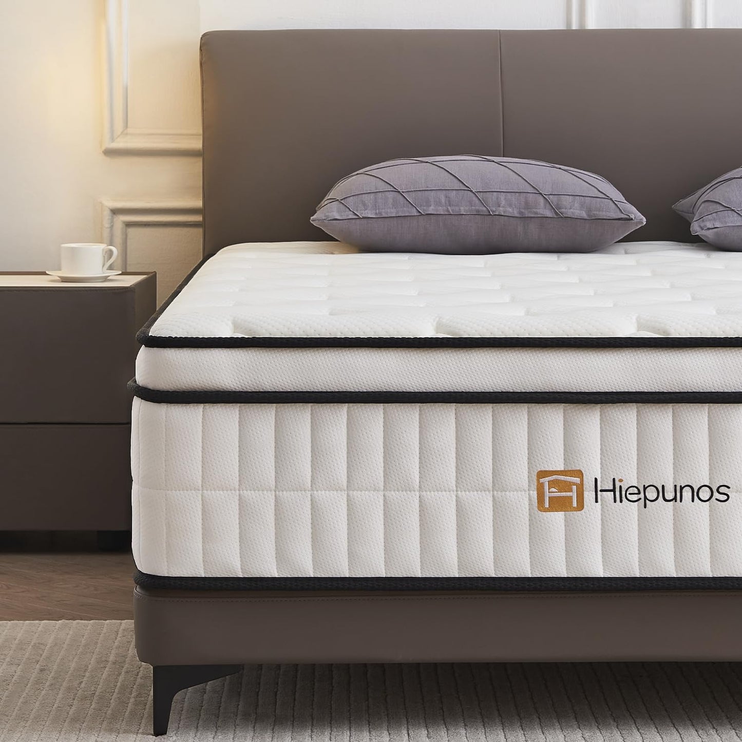 Matracis Hiepunos 160x200 cm, augstums 26cm, kabatatsperu matracis H3, 7 zonu atsperu matracis, ortopēdisks ar Comfort Memory Foam slāni, muguras atbalstam, Oeko-Tex sertificēts