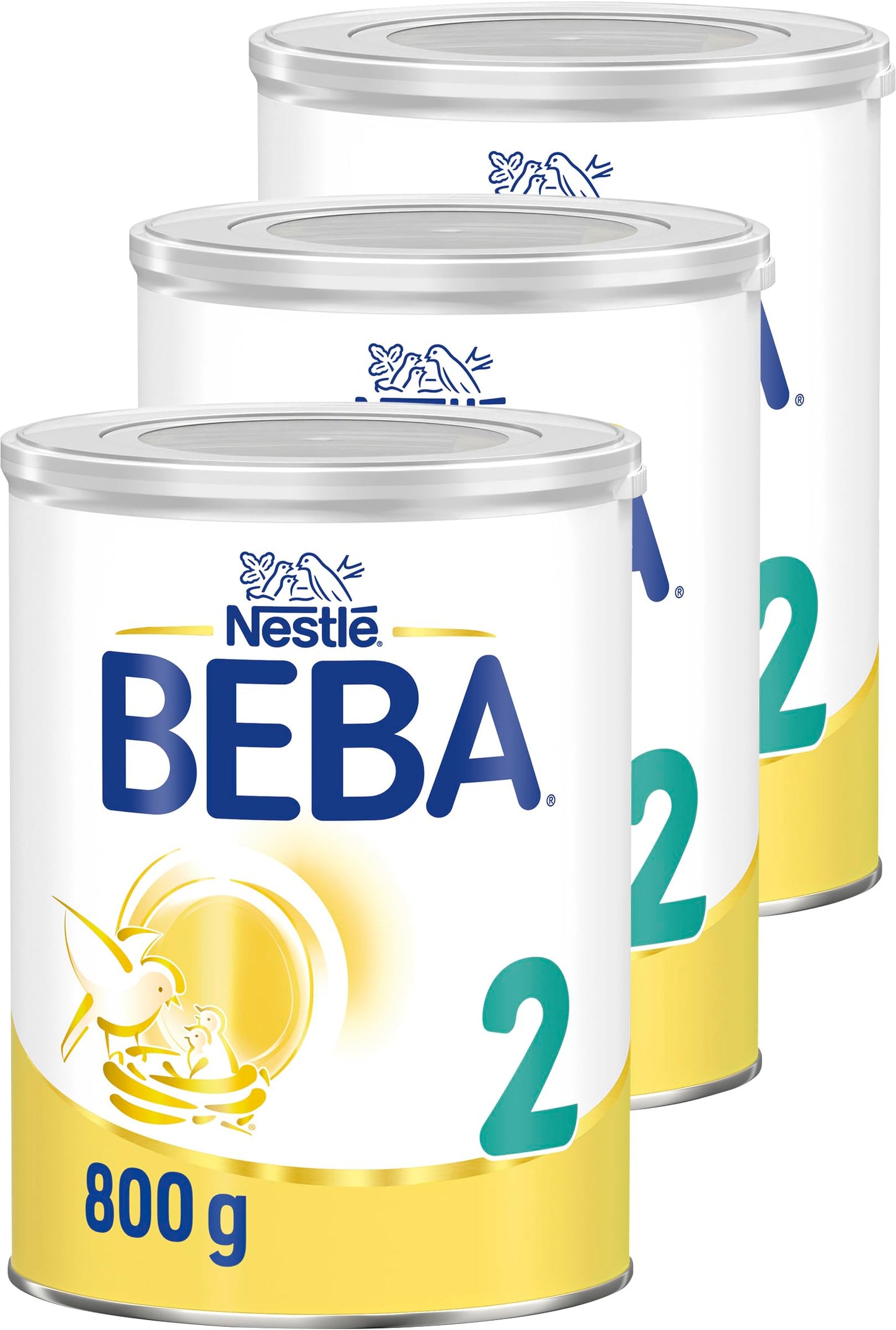 Zīdaiņu maisījums BEBA 2 - turpmākais piens pēc 6. mēneša ar HMO un DHA, 3x800g