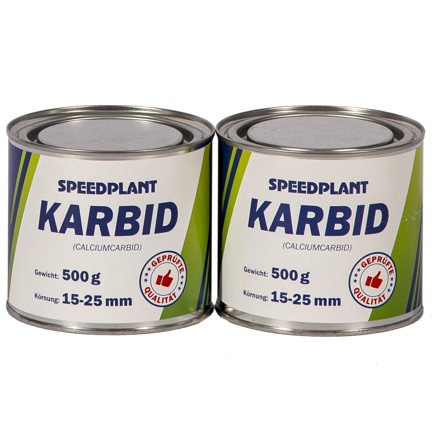 Kalcija karbīds SPEEDPLANT 1 kg, frakcija 15-25 mm, 2 x 500 g metāla kārbās
