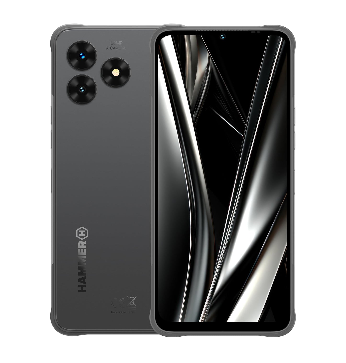 Hammer Blade Va 5G - Ultra-durable smartphone, IP69, 6000mAh, 6.56" display, 8GB RAM, 128/1TB storage, Android 14, 50MP camera.