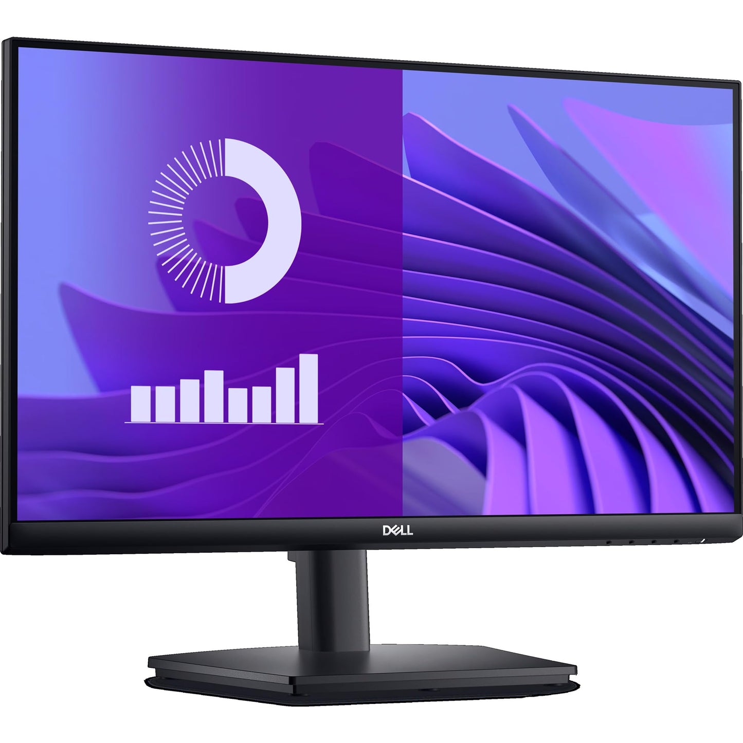 Dell E2425HS-Melns 24" FHD monitor - VA panel, 5ms response time, 250 cd/m² brightness, integrated speakers, HDMI and VGA ports.