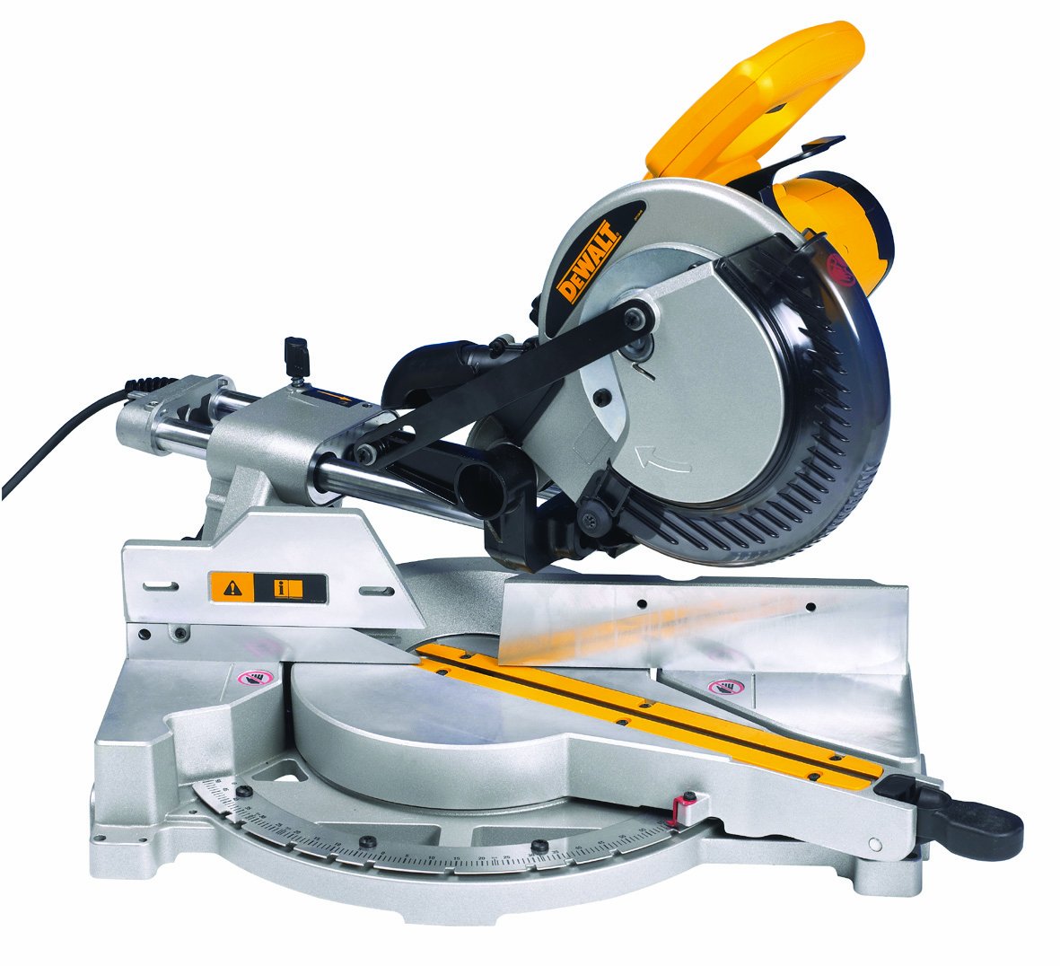 Dewalt DW712 - 216 mm paneļzāģis ar 1600 vati, elektronisku ātruma regulēšanu un precīzu griešanas dziļuma regulēšanu.