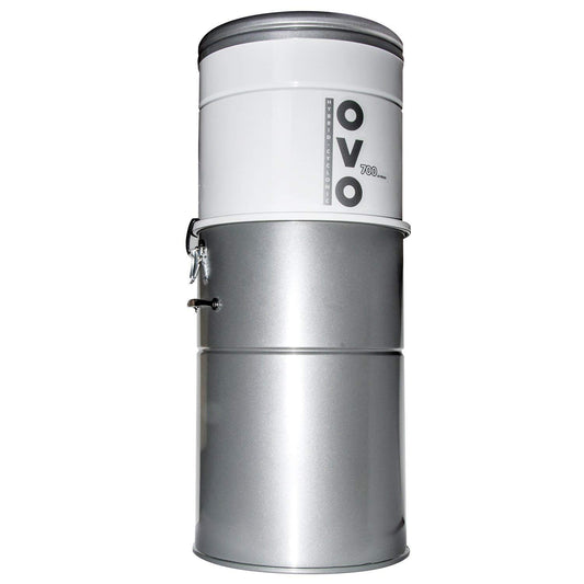 OVO-700ST-35H Centralized Vacuum - Steel, Gray, 1700W, 65 Decibels, Efficient Dust Collection System