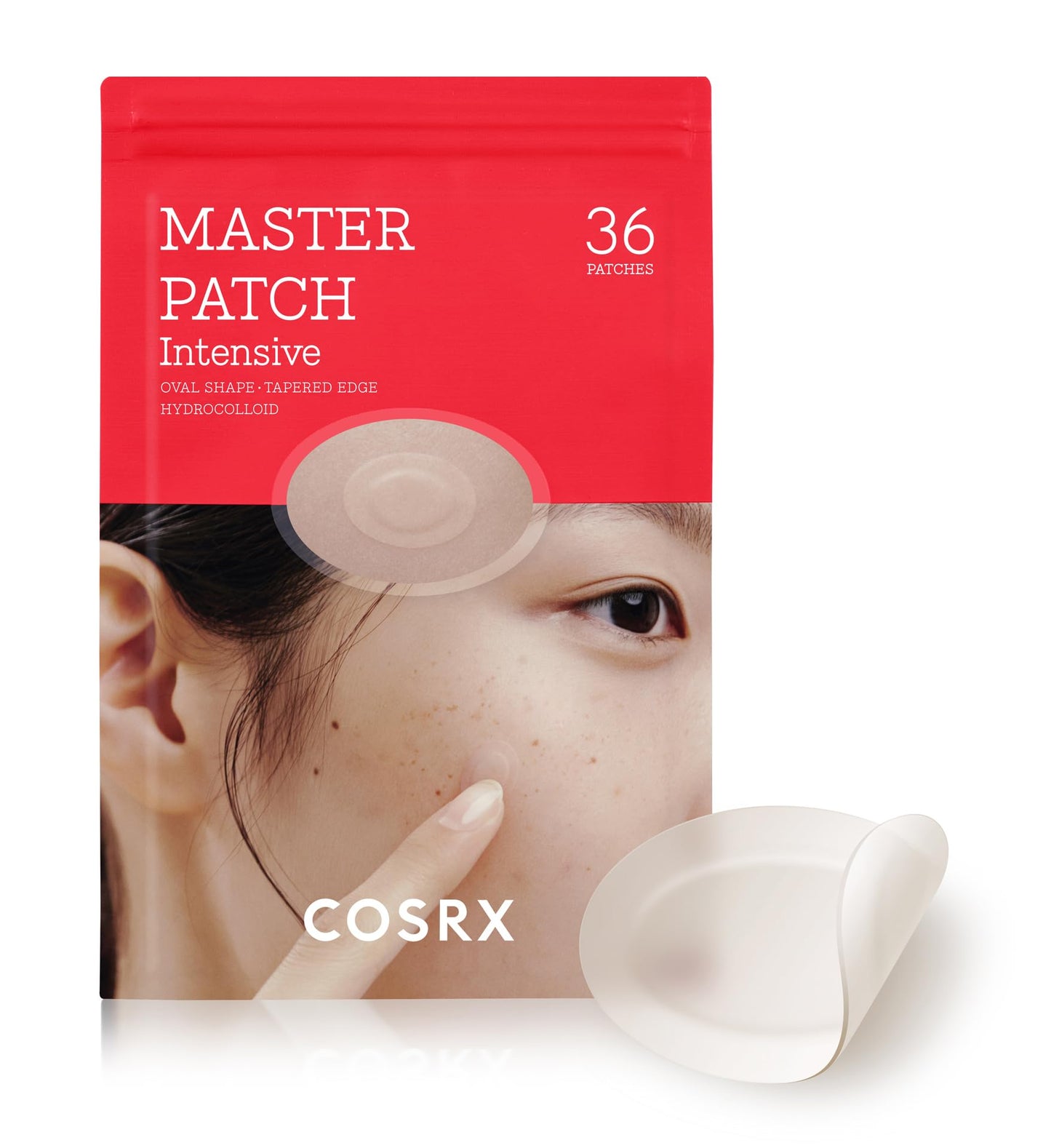 Pūtīšu plāksteri COSRX Master Patch Intensive, 36 gab., tējas koka eļļa, ovāli hidrokoloīda plāksteri aknei un pūtītēm