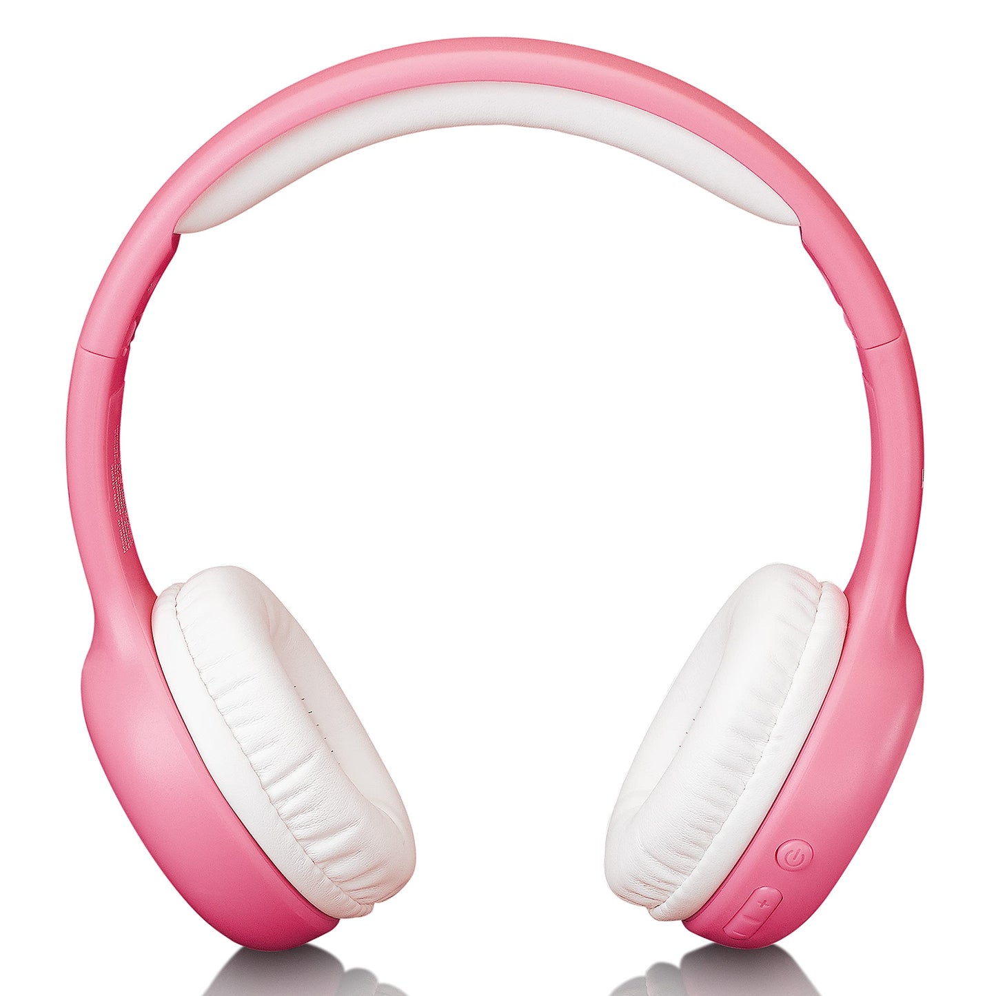 Lenco HPB-110 bērnu Bluetooth austiņas - Bluetooth 5.0, 85db, 250mAh, salokāmas, rozā ar uzlīmēm.