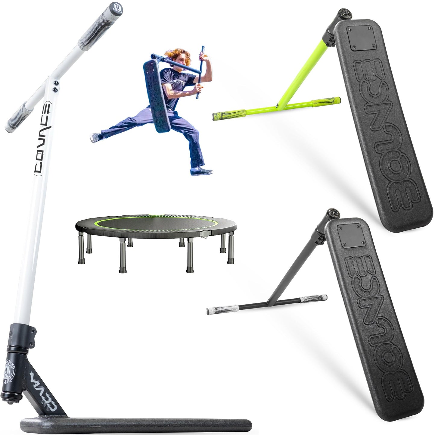 Trampolīna triku skrejritenis MGP Madd Gear Bounce, melns