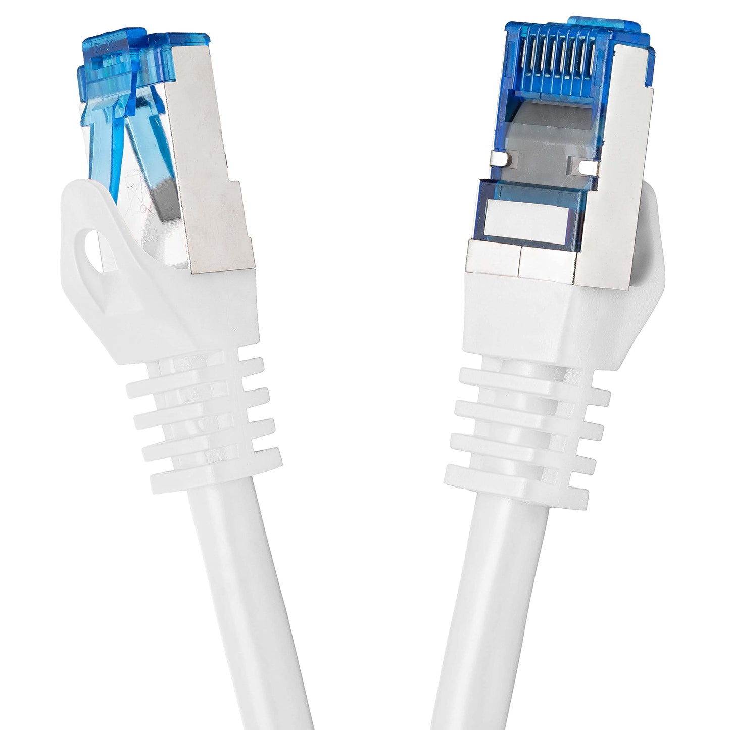 CAT.7 tīkla kabelis BIGtec 10m, Gigabit Patch kabelis, balts, vara, dubultā ekranējuma
