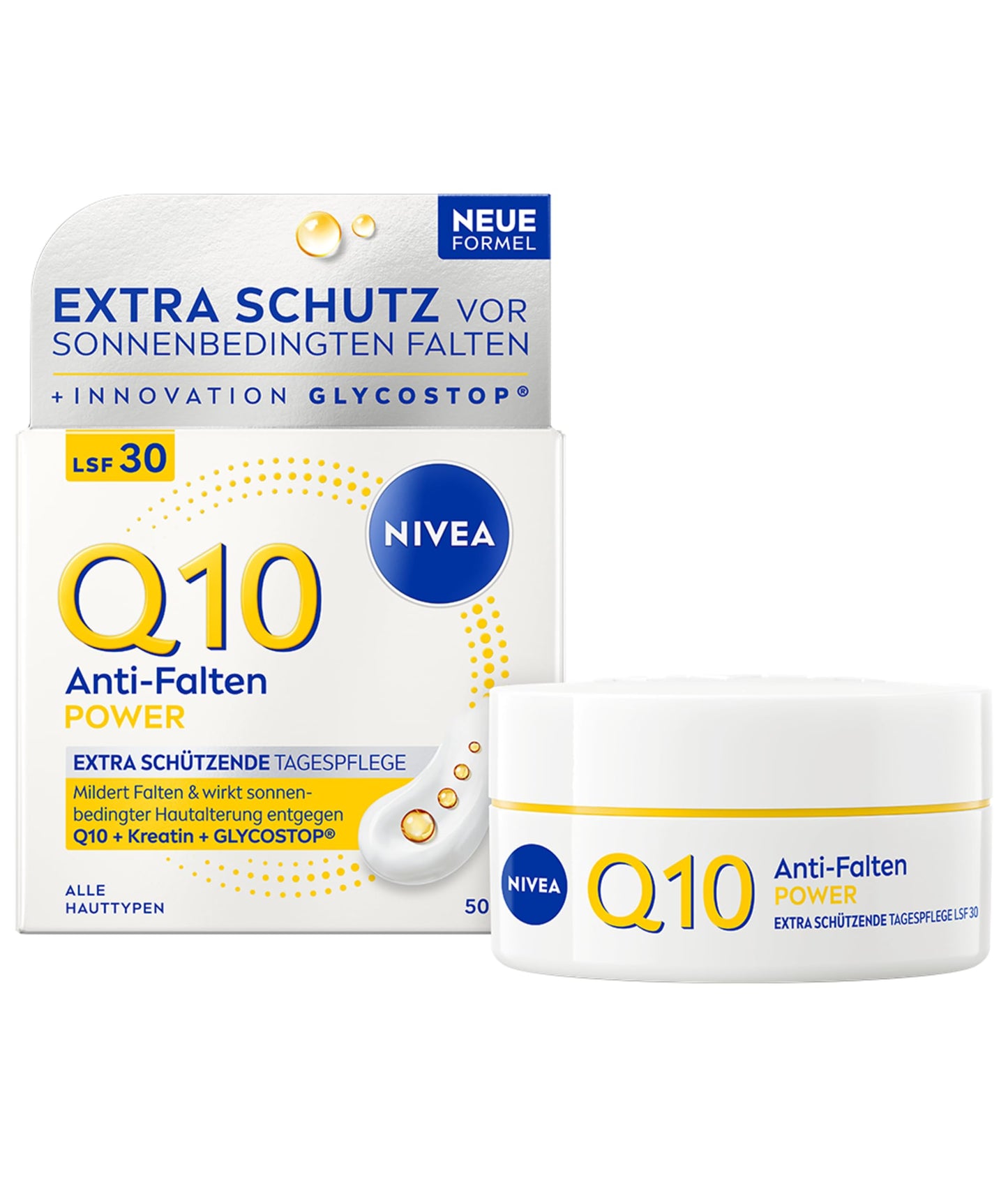 Sejas dienas krēms pret grumbām NIVEA Q10 Anti-Falten POWER, SPF 30, 50 ml