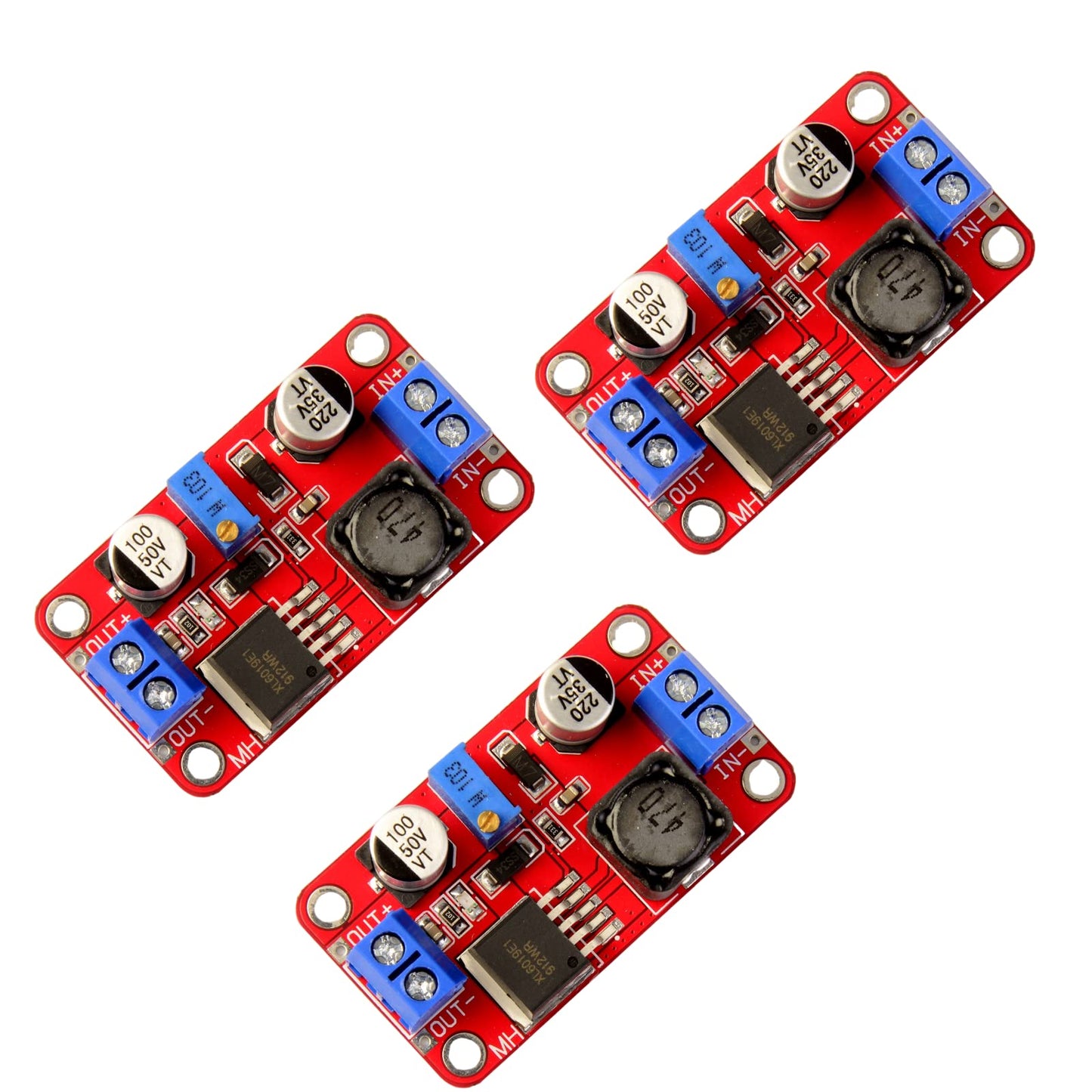 DC-DC pazeminošais pārveidotājs GTIWUNG MP1584EN 3A regulējams modulis 24V uz 12V 9V 5V 3V Arduino, īpaši mazs 4,5-28V uz 0,8-20V step down regulējams pārveidotājs, 10 gab.