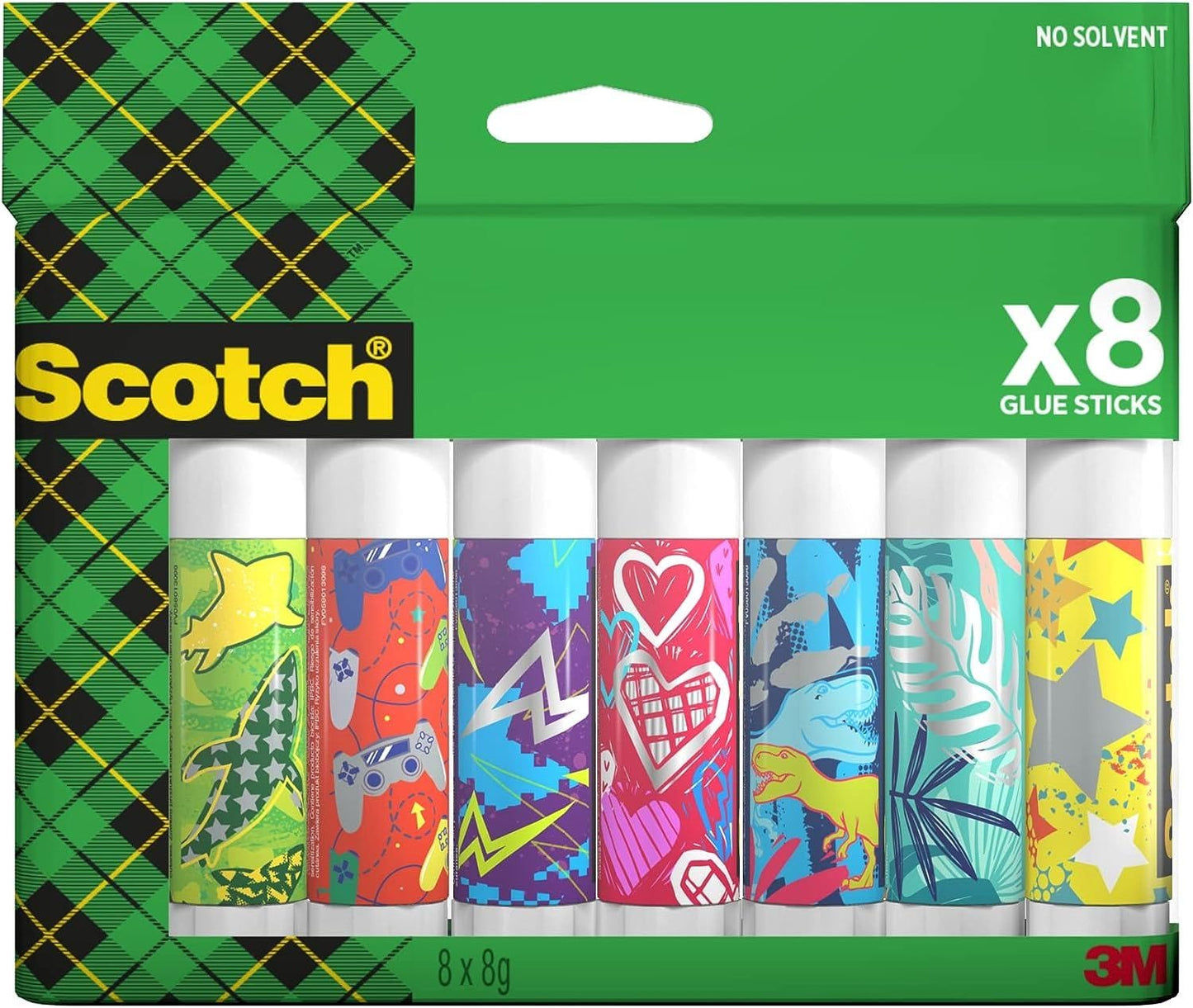 Scotch pastāvīgie līmējamie stienīši, metāliska dizaina, 8 stienīši, 8 g katrs