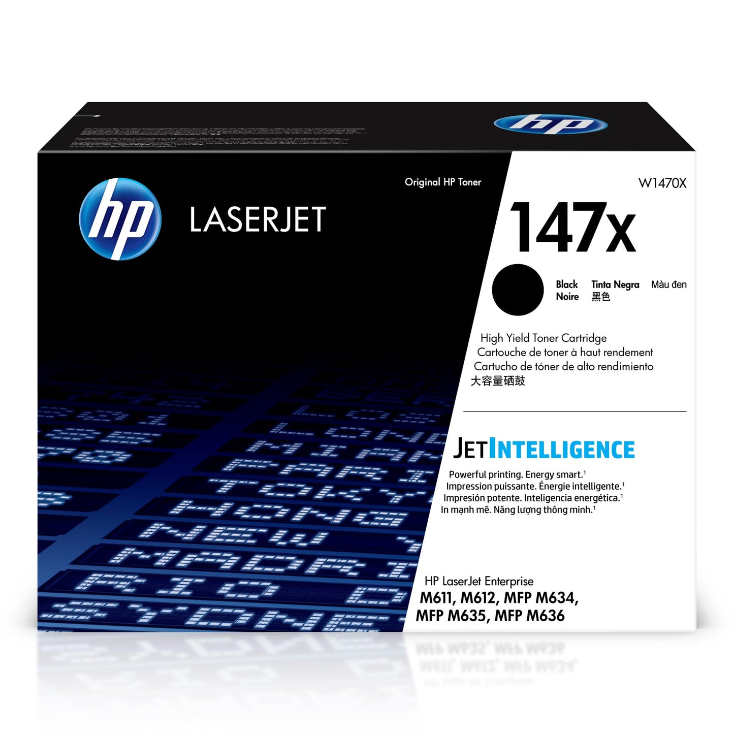 HP 147X Toner - Original high-capacity cartridge for LaserJet Enterprise M611, M612, M635, M637, XL.
