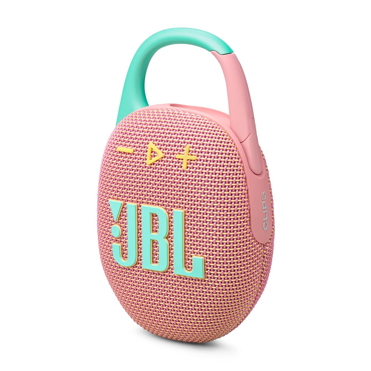 JBL Clip 5 - Rozā – Portatīvais Bluetooth skaļrunis ar JBL Pro skaņu, dziļu basu un Playtime-Boost funkciju – ūdensizturīgs un putekļu izturīgs – 12 stundu darbības laiks
