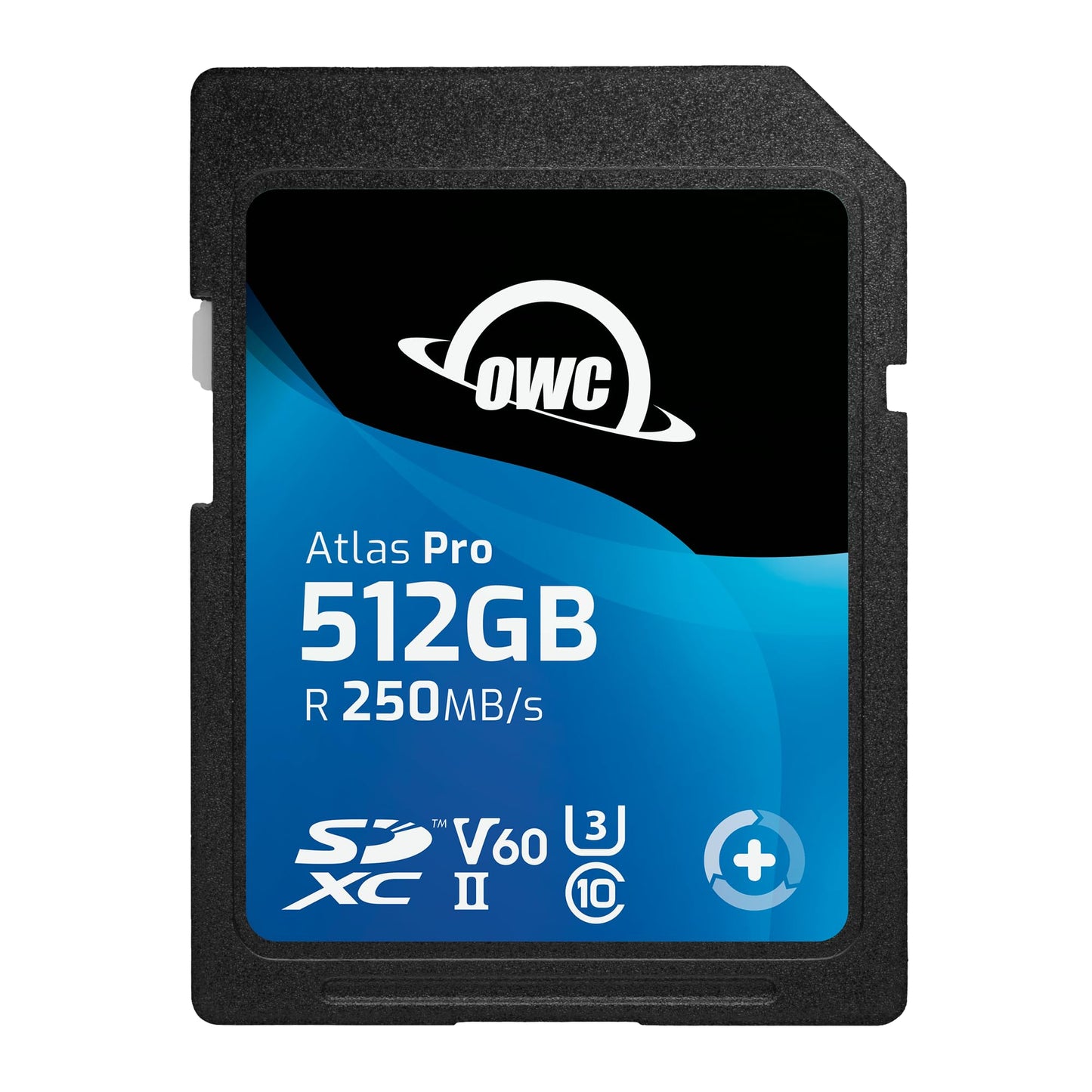 OWC Atlas Pro SDXC UHS-II V60 - 512GB, high-speed memory card for 4K photo and video capture, reliable and economical.