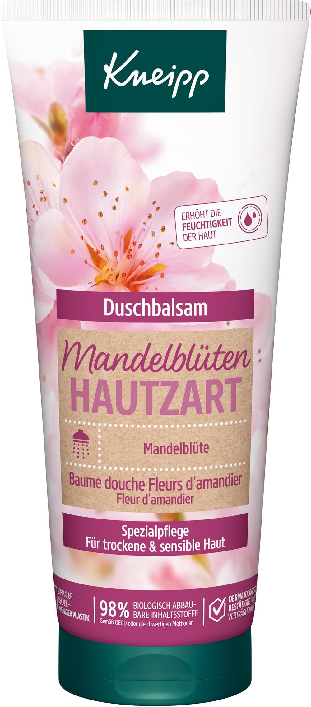 Dušas balzams Kneipp Mandelblüten Hautzart 200ml, mit Mandelmilch un Mandelöl