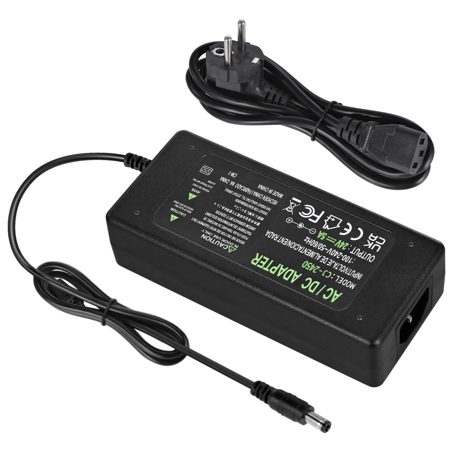24V 5A barošanas bloks, 120W AC 100-240V uz DC 24V barošanas adapteris