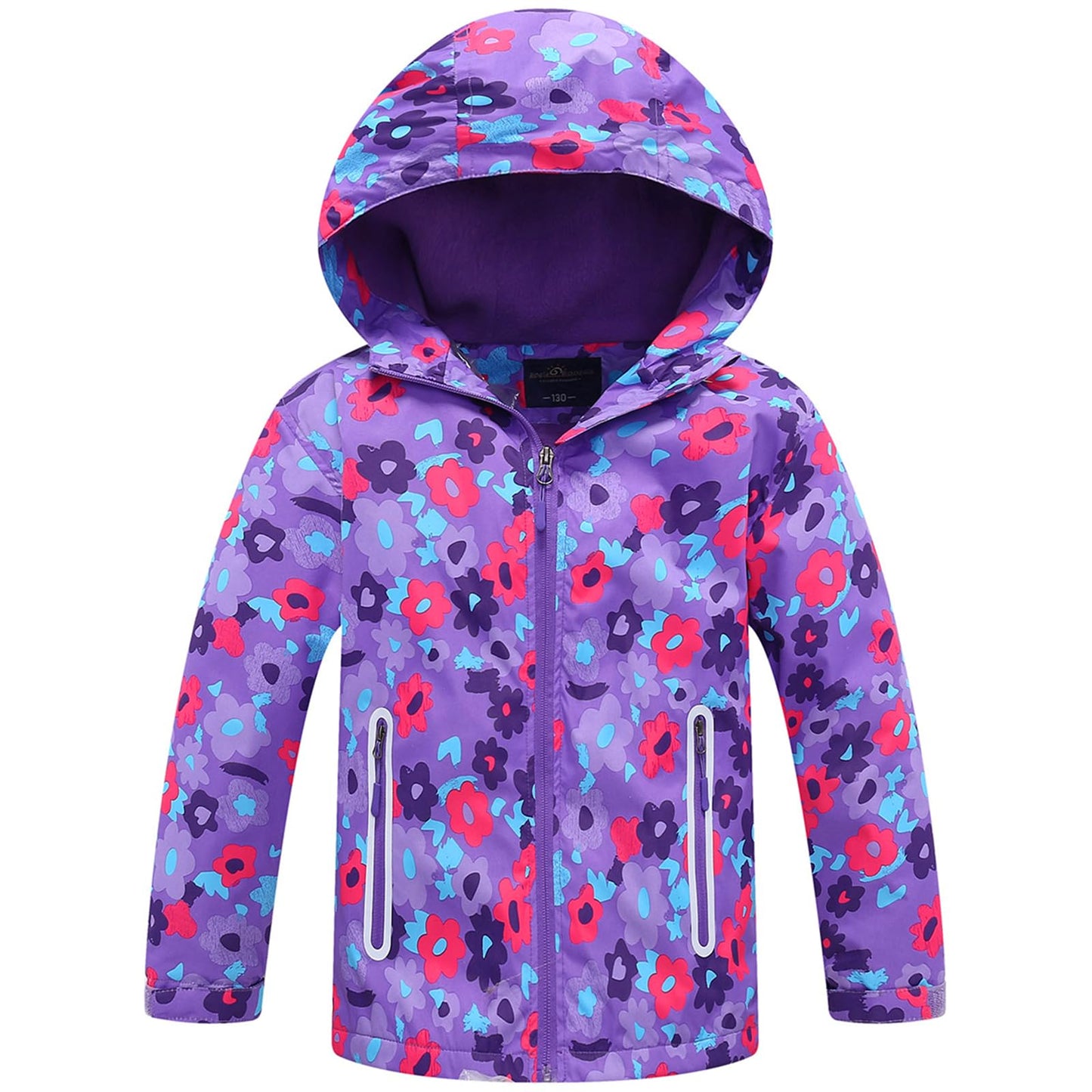 Fewlby meiteņu lietus jaka, Outdoor ūdensizturīga jaka, lietusmētelis ar kapuci, bērnu softshell jaka, pārejas jaka, kapučjaka pret vēju, 4–5 gadi