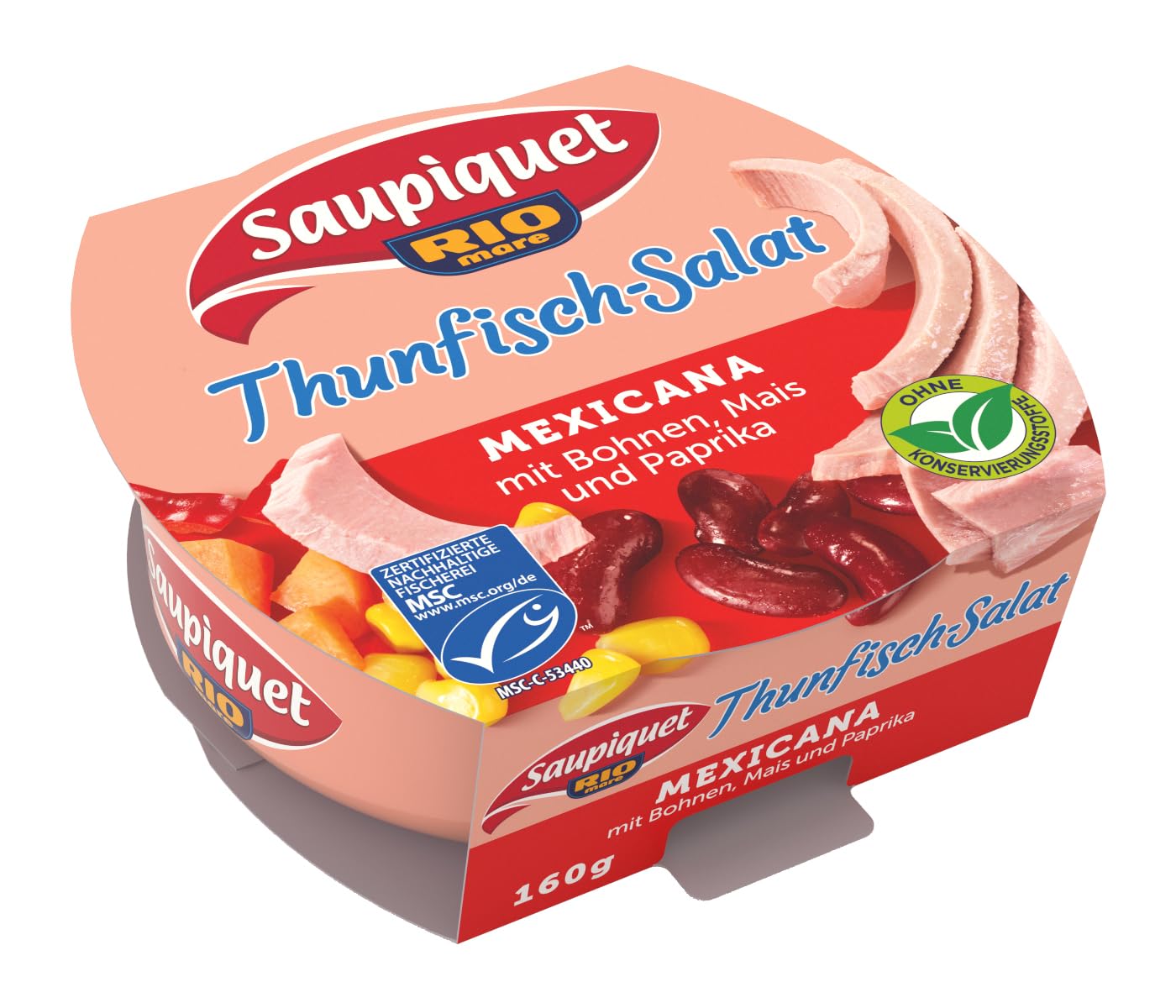 Tunzivju salāti Saupiquet Rio Mare Mexicana 160g, MSC sertificēti, gatavi lietošanai