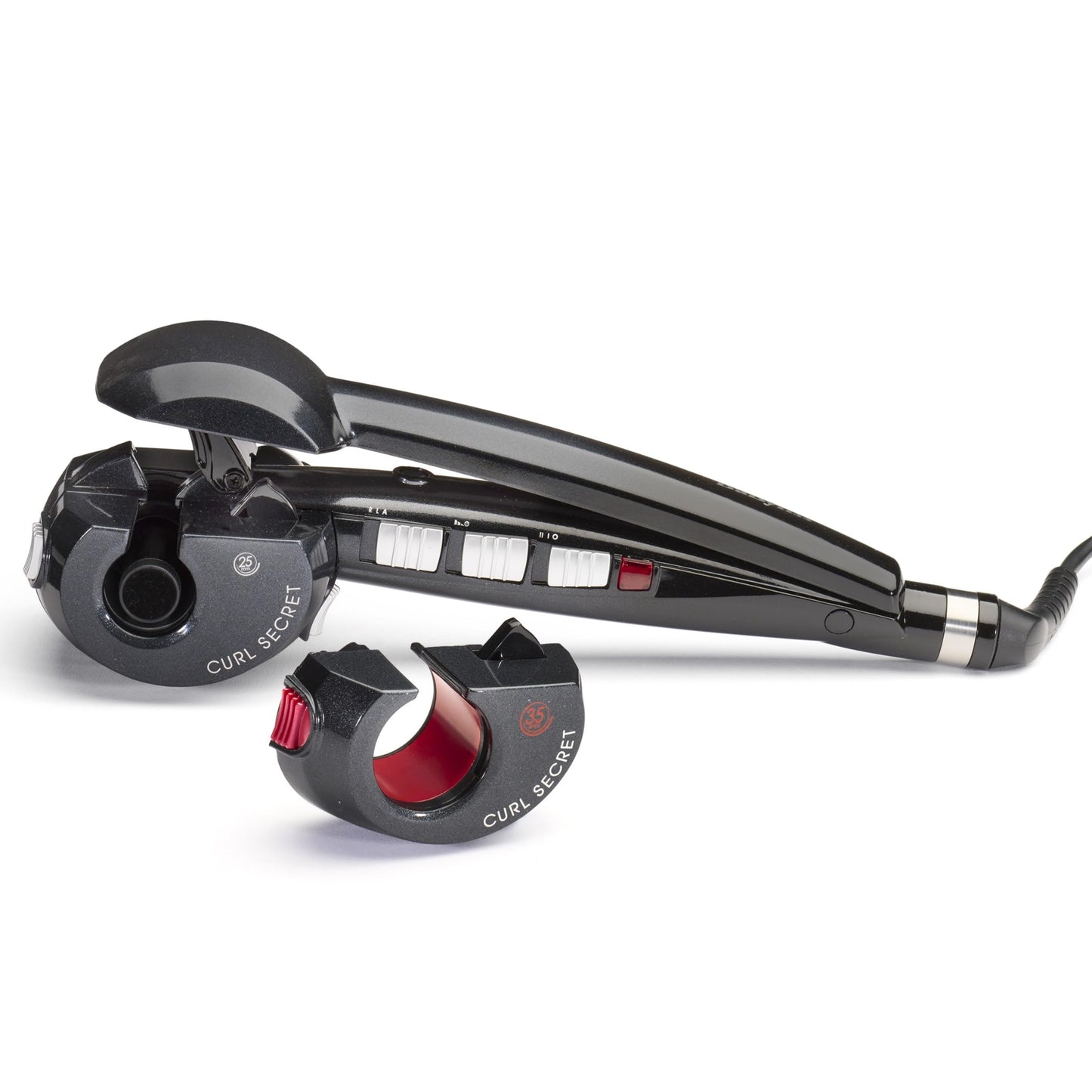 BaByliss Curl Secret - Ionic 2 Automātiskais lokšķēres, 2 maināmi uzgaļi, temperatūras no 190-230°C, melns, 25-35mm diametrs, C1300E