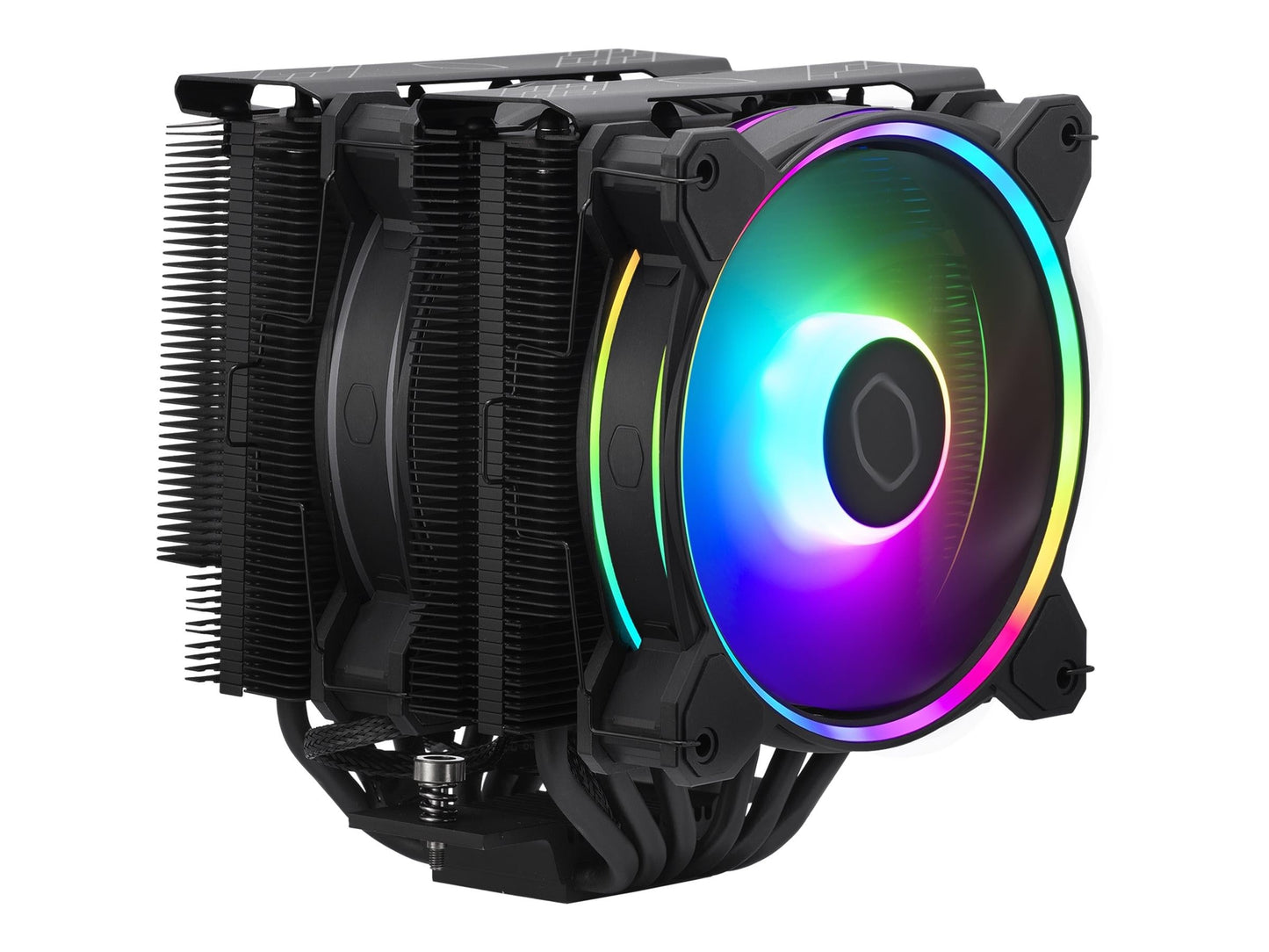 Cooler Master Hyper 622 Halo CPU dzesētājs - alumīnija apdare, 6 siltuma caurules, divi Halo² ventilatori, ARGB, LGA1700 & AM5.