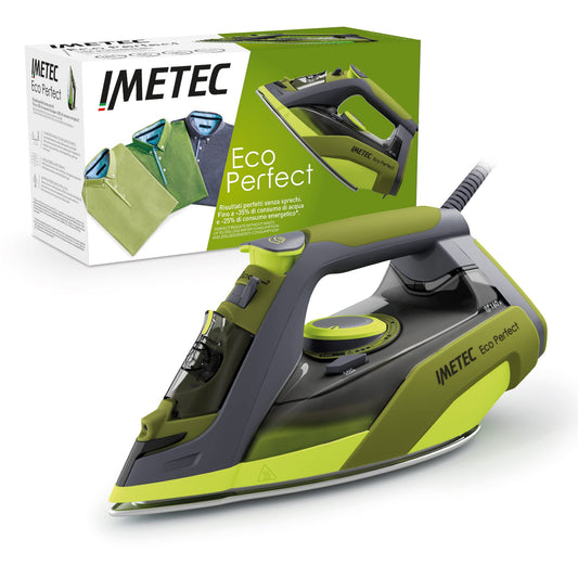 Imetec Eco Perfect tvaika gludeklis - Pro Ceramic zole, -0.35 ūdens, -0.25 enerģijas patēriņš, 2400 W, trīskārša aizsardzība