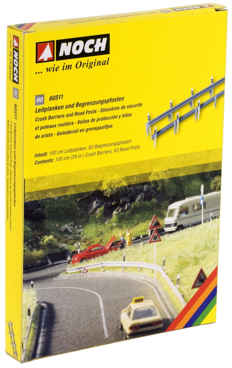 NOCH® aizsargbarjeras un robežstabi modeļu dzelzceļam H0, ielu noformēšanai modelēšanā