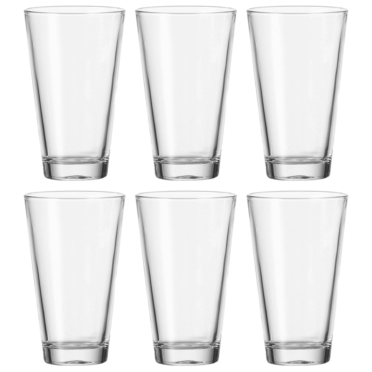 Dzeramās glāzes Leonardo Ciao, 6 gab., 300 ml, stikla ūdens un sulas glāzes, piemērotas trauku mazgājamai mašīnai, 012674