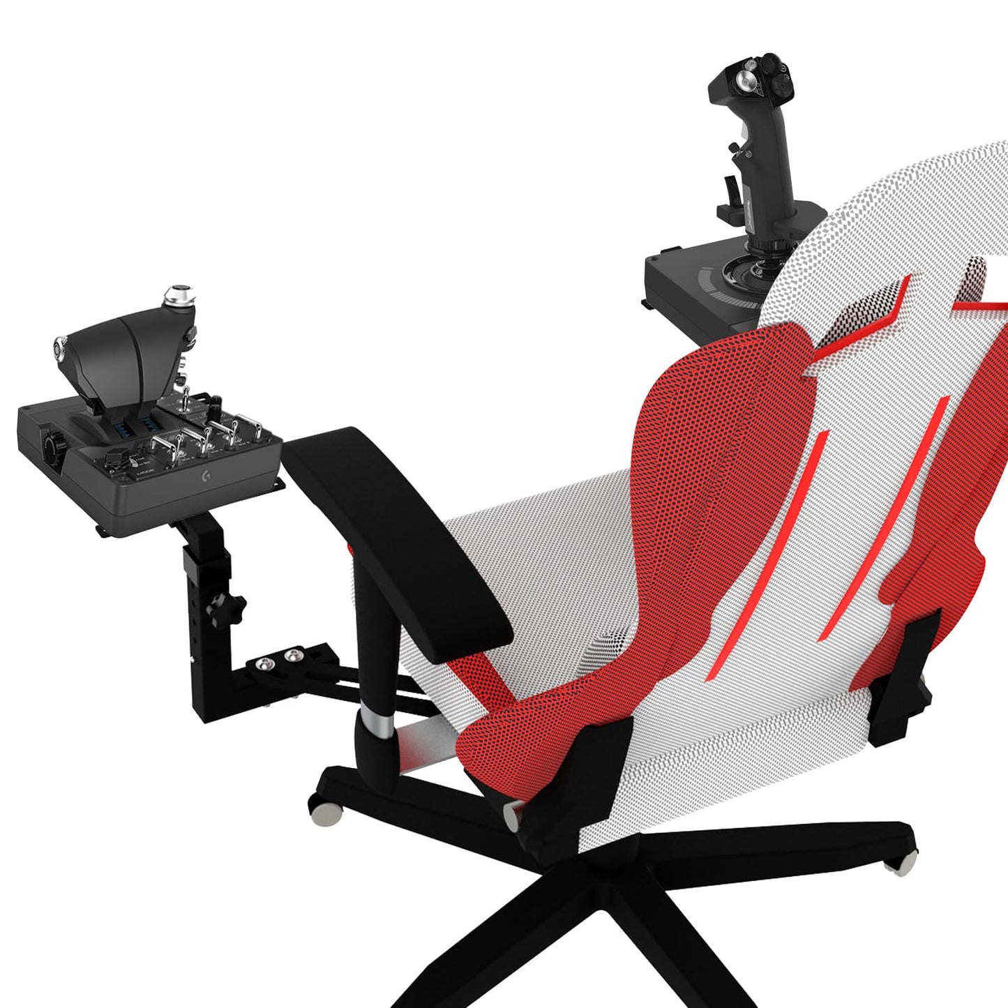 EG STARTS 2 komplekta sēdekļa stiprinājumi lidojumu sim spēļu Hotas kursorsviras turētājs Logitech X52 X56 Rhino un Thrustmaster T. Flight Hotas/T.16000M FCS TCA Officer Pack Airbus Edition sēdekļa stiprinājums