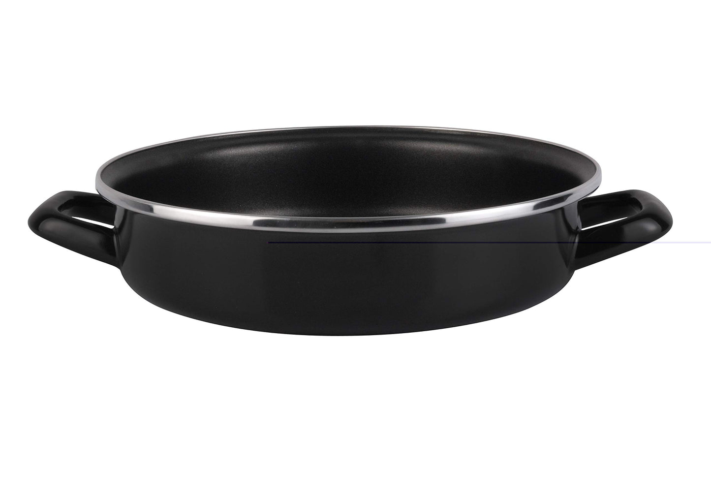 Megafesa 01101912 - kūkas forma, diametrs 28 cm, melna krāsa, ideāla cepšanai un desertiem.