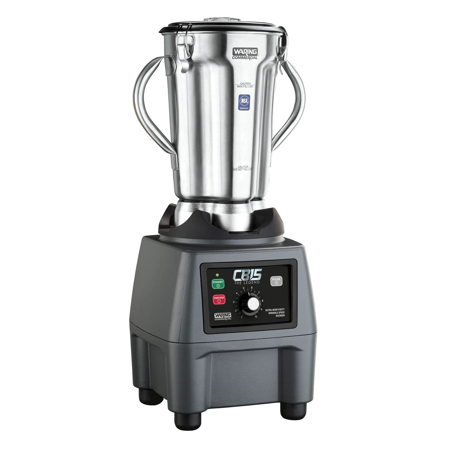 Waring mikseris CB15V - Powerful commercial mixer with 15-quart capacity, stainless steel bowl, and variable speed control.
