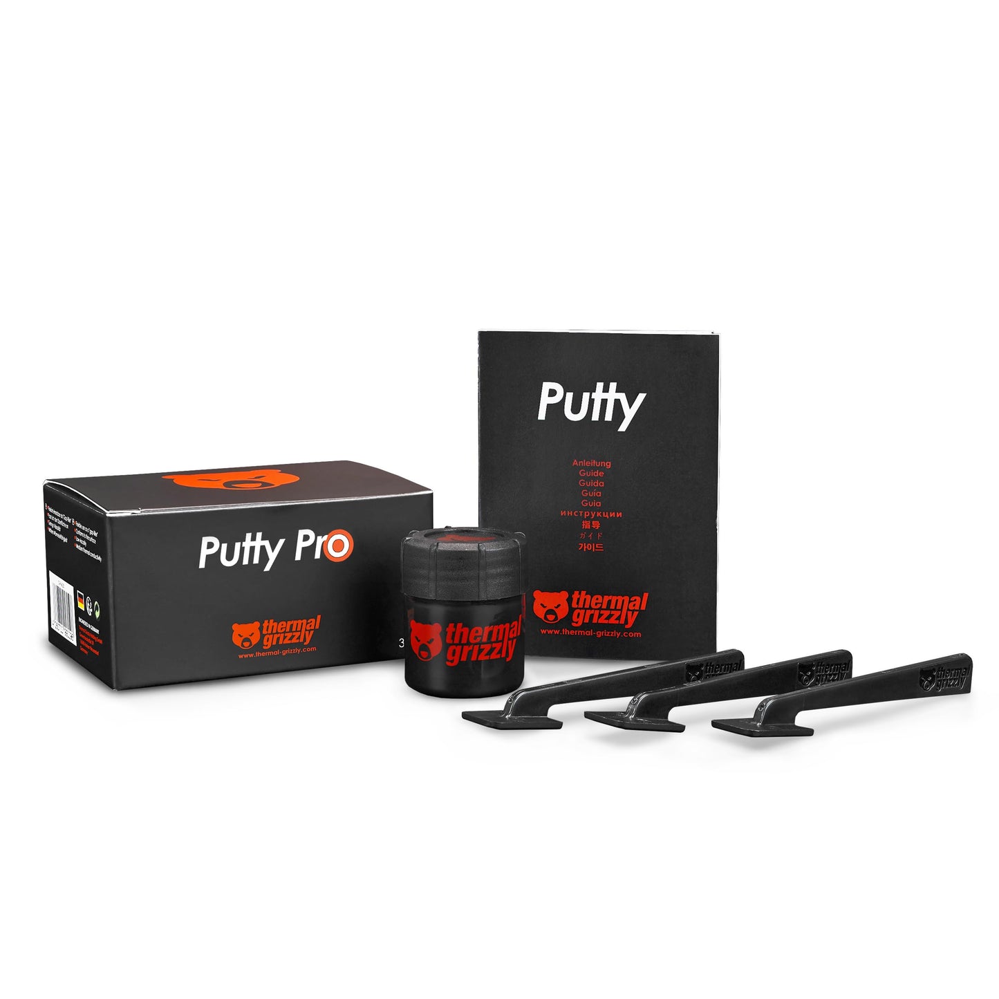 Termopasta Thermal Grizzly TG Putty Pro 30 g, augstas veiktspējas termoputty, elektriski nevadoša, ļoti augsta siltumvadītspēja, GPU un PCB