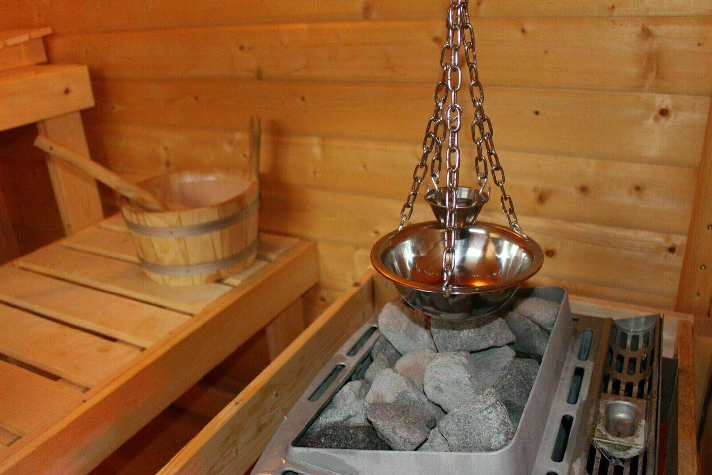 Saunas iztvaicēšanas trauks ar garšaugu podu no nerūsējošā tērauda saunai un spa aromātiskajam uzlējumam – 16cm, modelis: saunas trauks ar iztvaicēšanas trauku