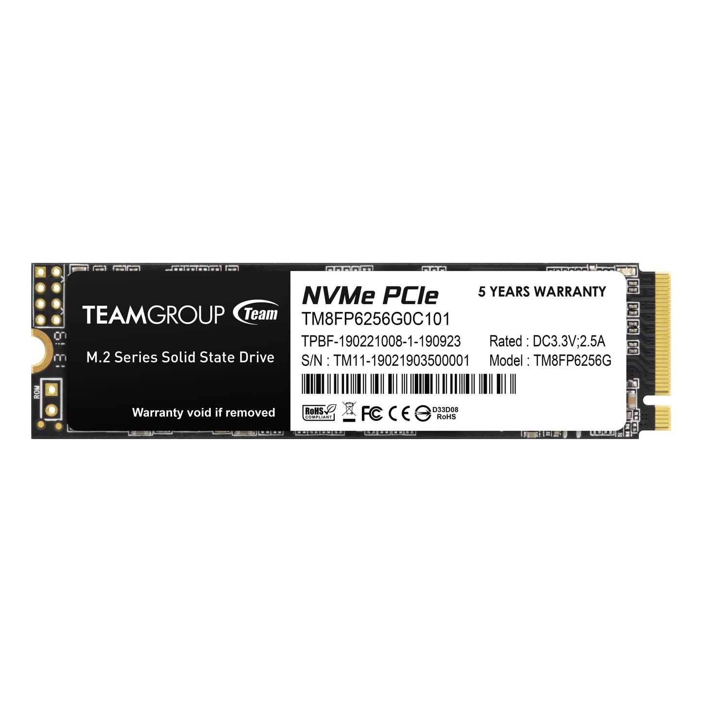 Team Group MP33 M.2 256 GB NVMe SSD - PCIe 3.0, 3D NAND, high-speed storage solution