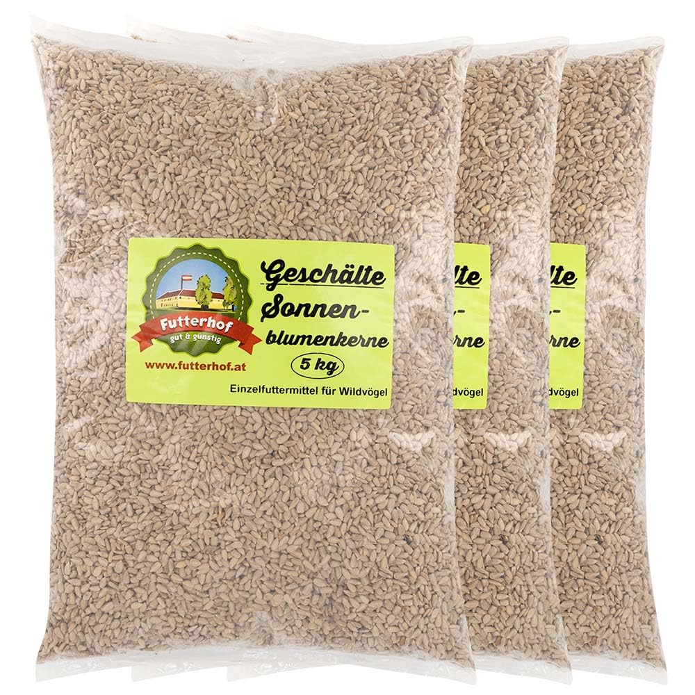 Saulespuķu sēklas bez miziņām Futterhof 3 x 5 kg = 15 kg