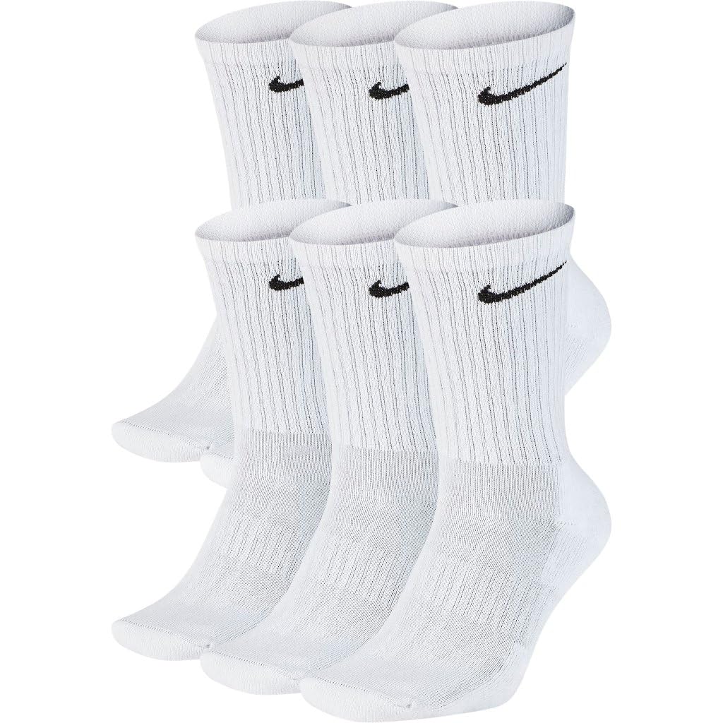 Nike zeķes 6 X, 2 X 3 pāru iepakojums SX7664, balts, izmērs L 42-46