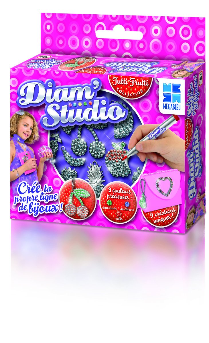 MEGABLEU Diam Studija - Tutti Frutti creative leisure activity set with colorful beads and design tools.