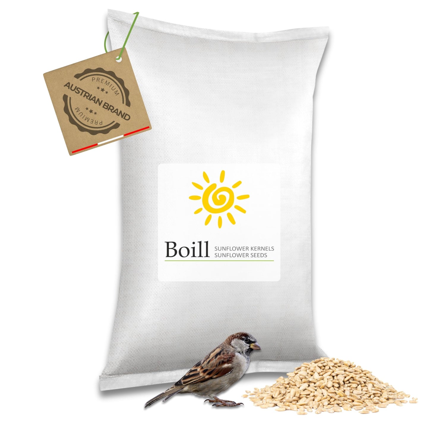 Saulespuķu sēklas putnu barībai Boill, lobītas, 25 kg