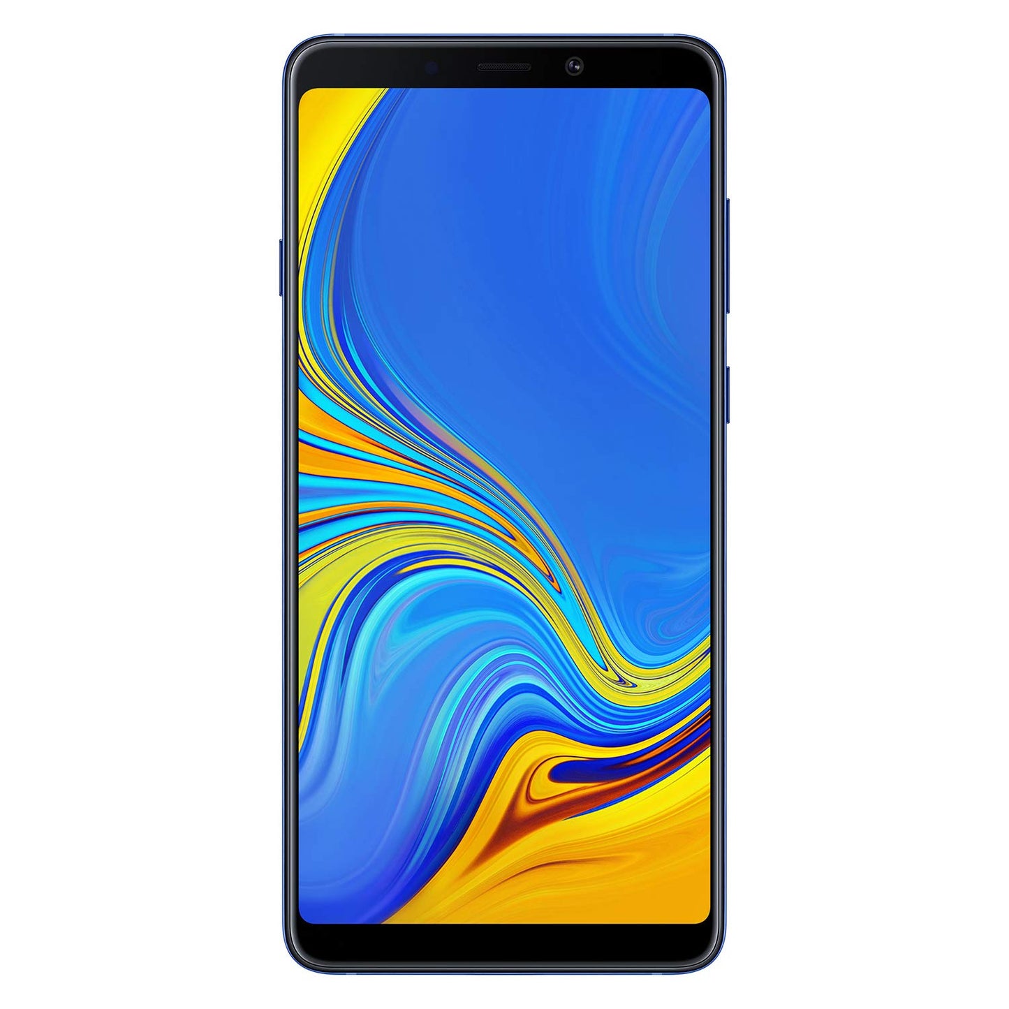 Samsung Galaxy A9 - 128GB, blue, sleek design, quad-camera system, powerful performance.