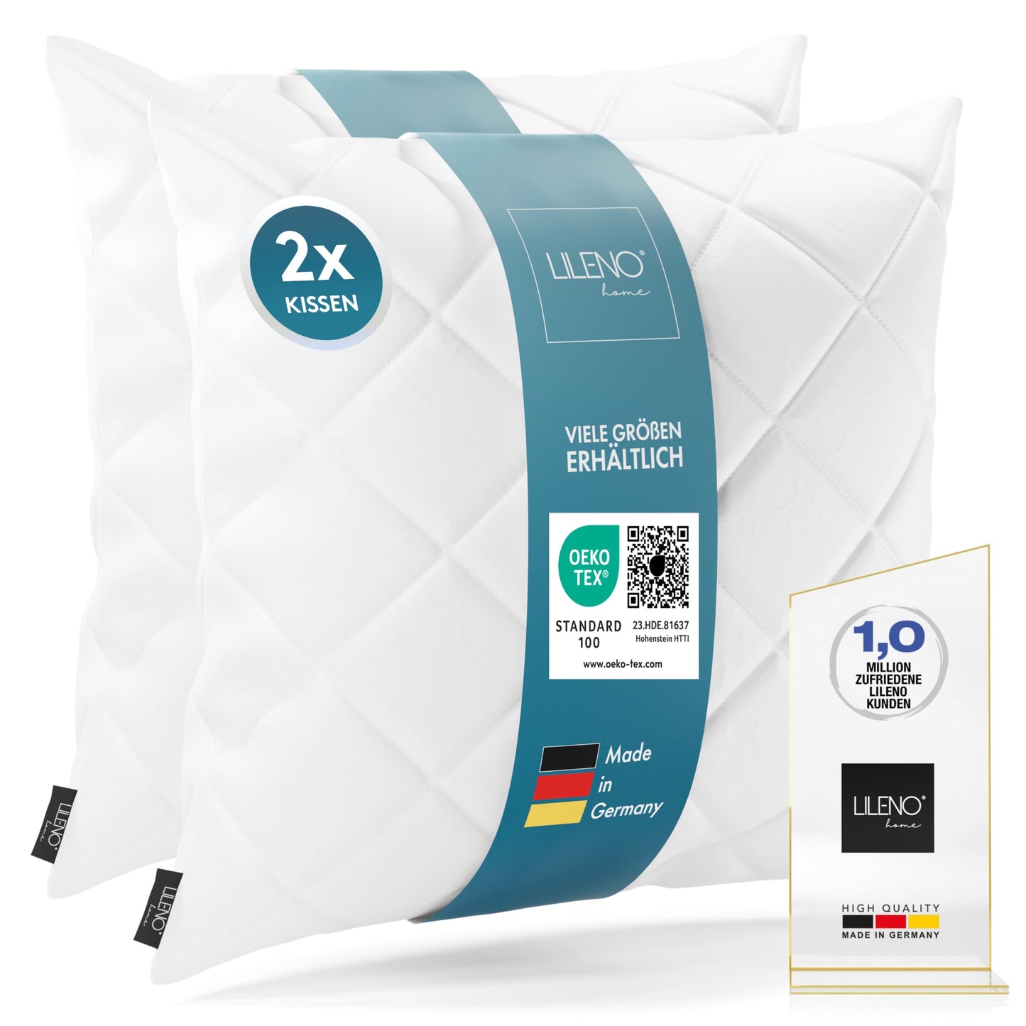 LILENO HOME 2 gab. spilvenu pildījums 40 x 40 cm - 95°C mazgājams iekšējais spilvens