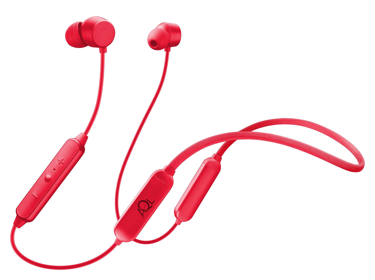 AQL Collar Flexible - Bluetooth austiņas ar 250 mAh akumulatoru, 20 stundu atskaņošanas laiku, 10 m rādiusu, sarkanas.