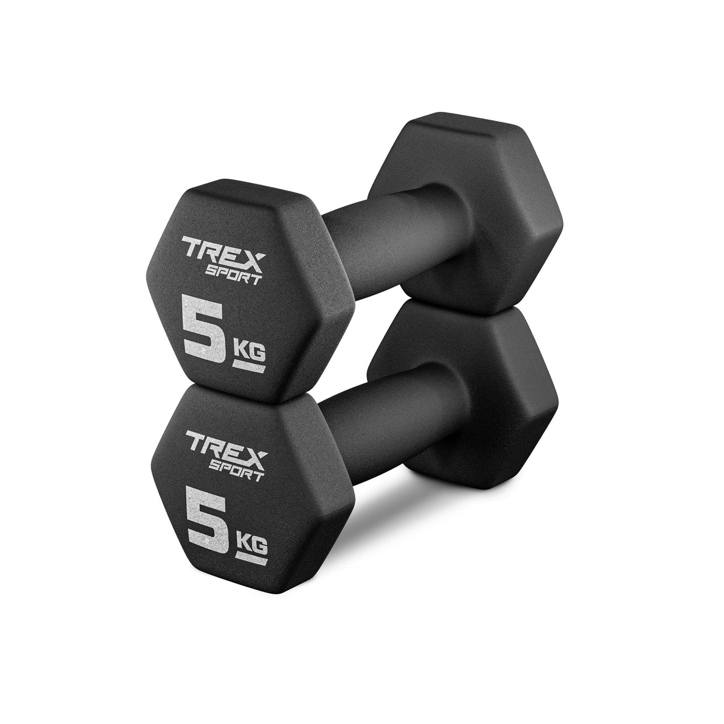 Hanteles TREX SPORT neoprēna komplekts | neslīdošas hanteles 2 gab. 4kg-20kg