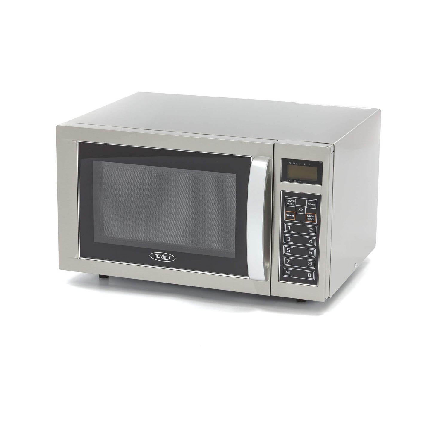 Maxima 09367010 Magnetrons-1000W-20 Programmas-Diski līdz Ø 32 cm Profesionālā mikroviļņu krāsns 25L 1000W Programmējama, nerūsējošais tērauds