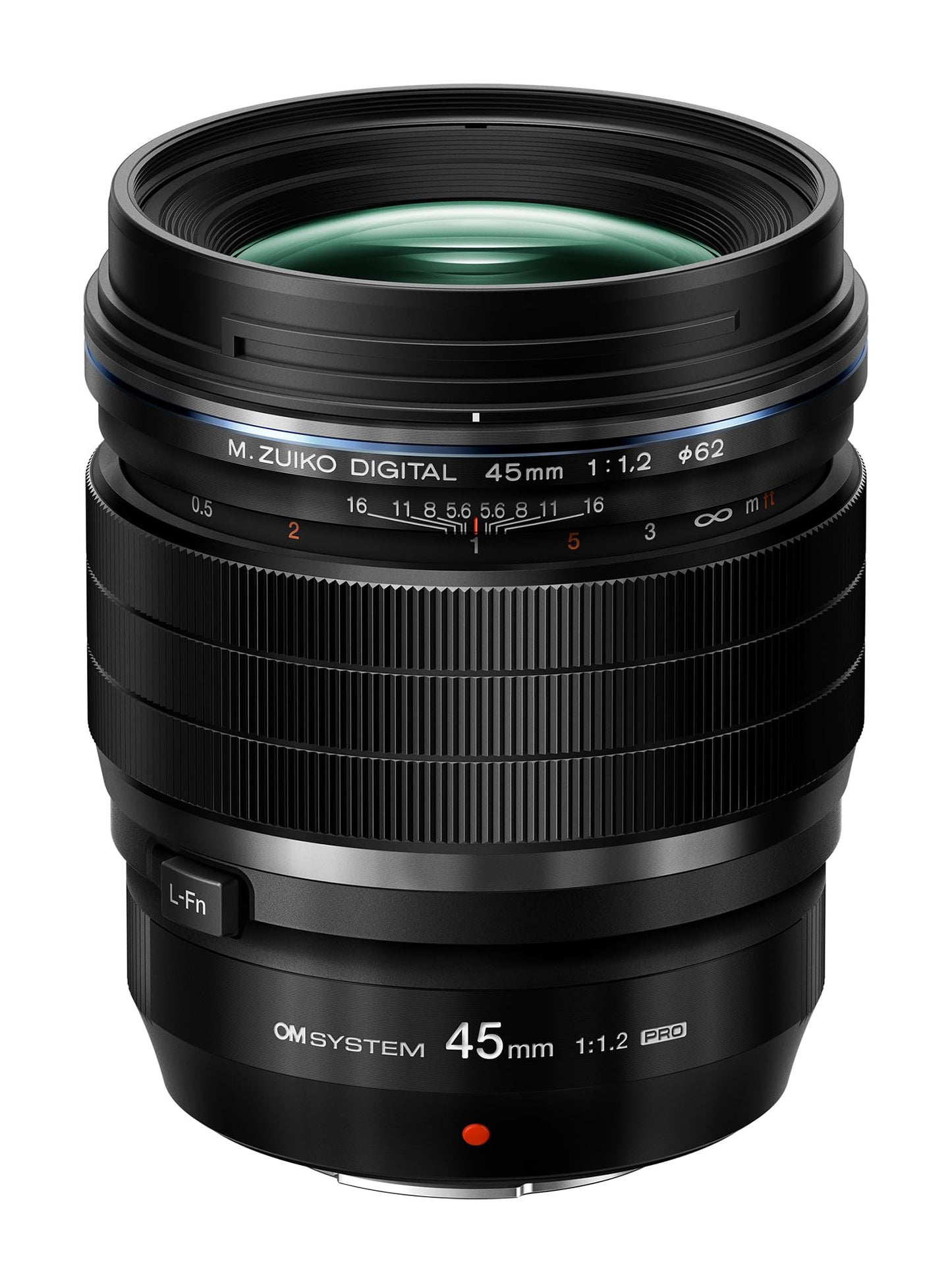 OM SYSTEM M.Zuiko Digital ED 45mm F1.2 PRO objektīvs, gaismas jaudīgs fiksēts fokusa attālums, piemērots visām MFT kamerām (OM SYSTEM/Olympus OM-D & Pen modeļiem, Panasonic G sērijai), melns