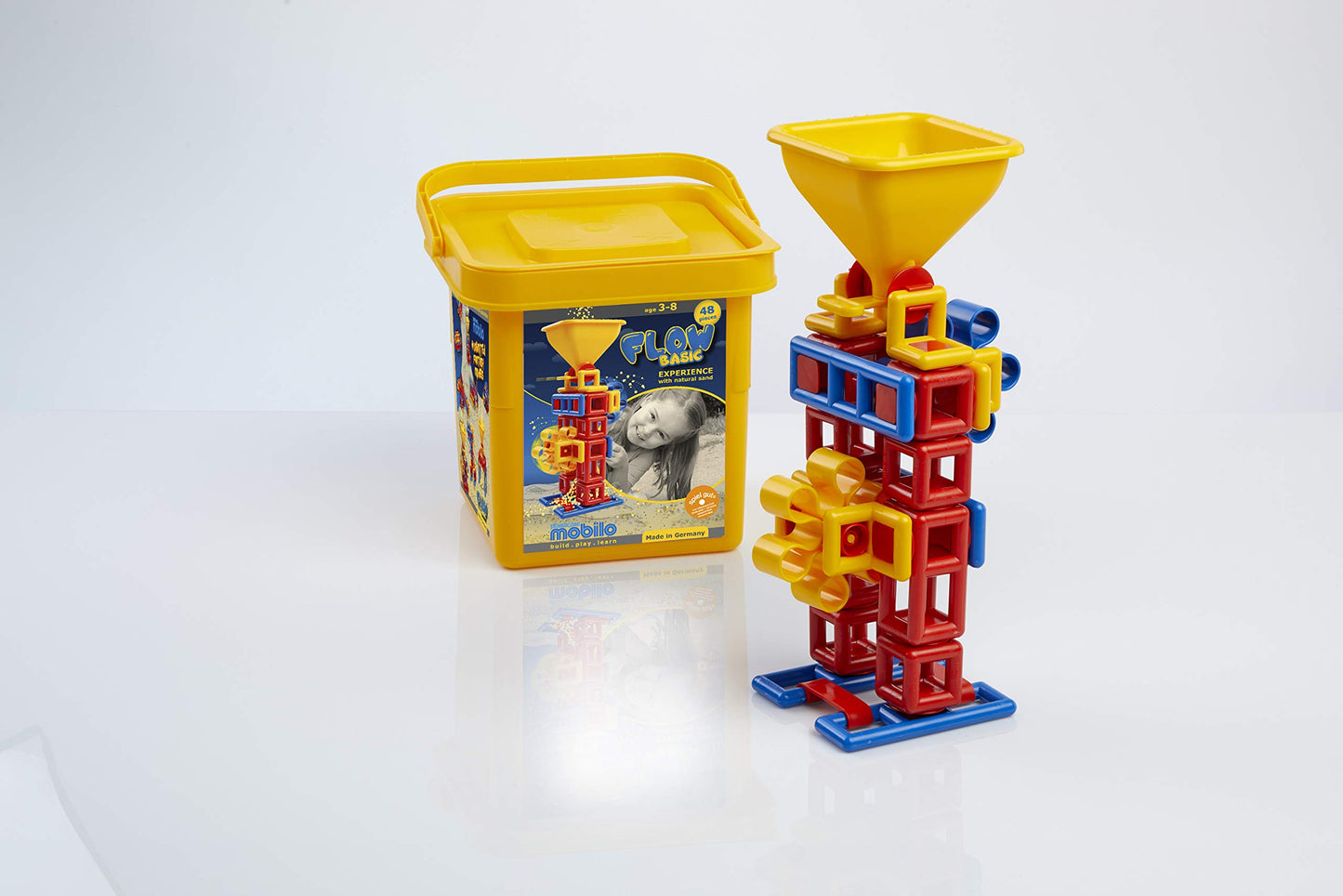 Plasticant Mobilo 260 - 260-Flow base set in red, yellow, blue, compact design for versatile use.