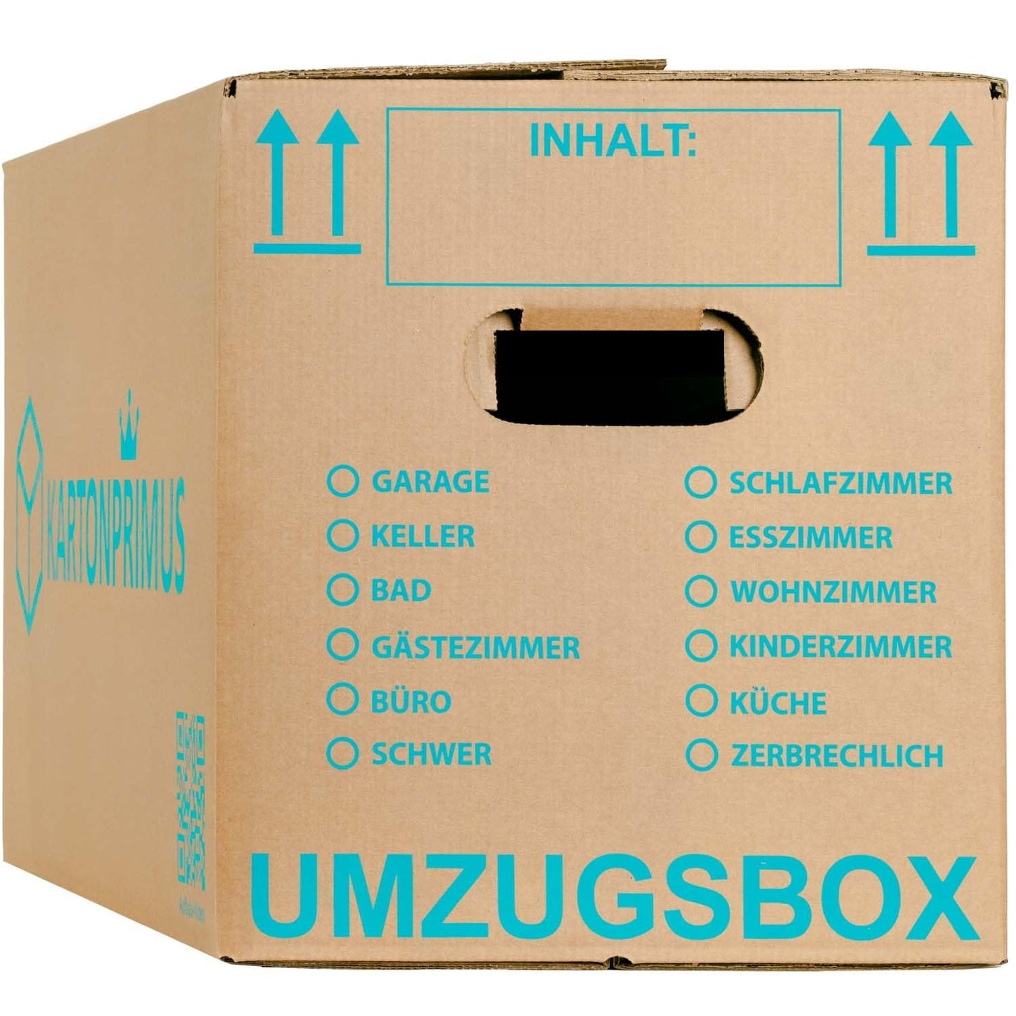 Pārvākšanās kastes Kartonprimus, 10 gab., 620 x 300 x 330 mm, divslāņu izturīgs kartons līdz 40 kg, pastiprināti rokturi, sakraujamas