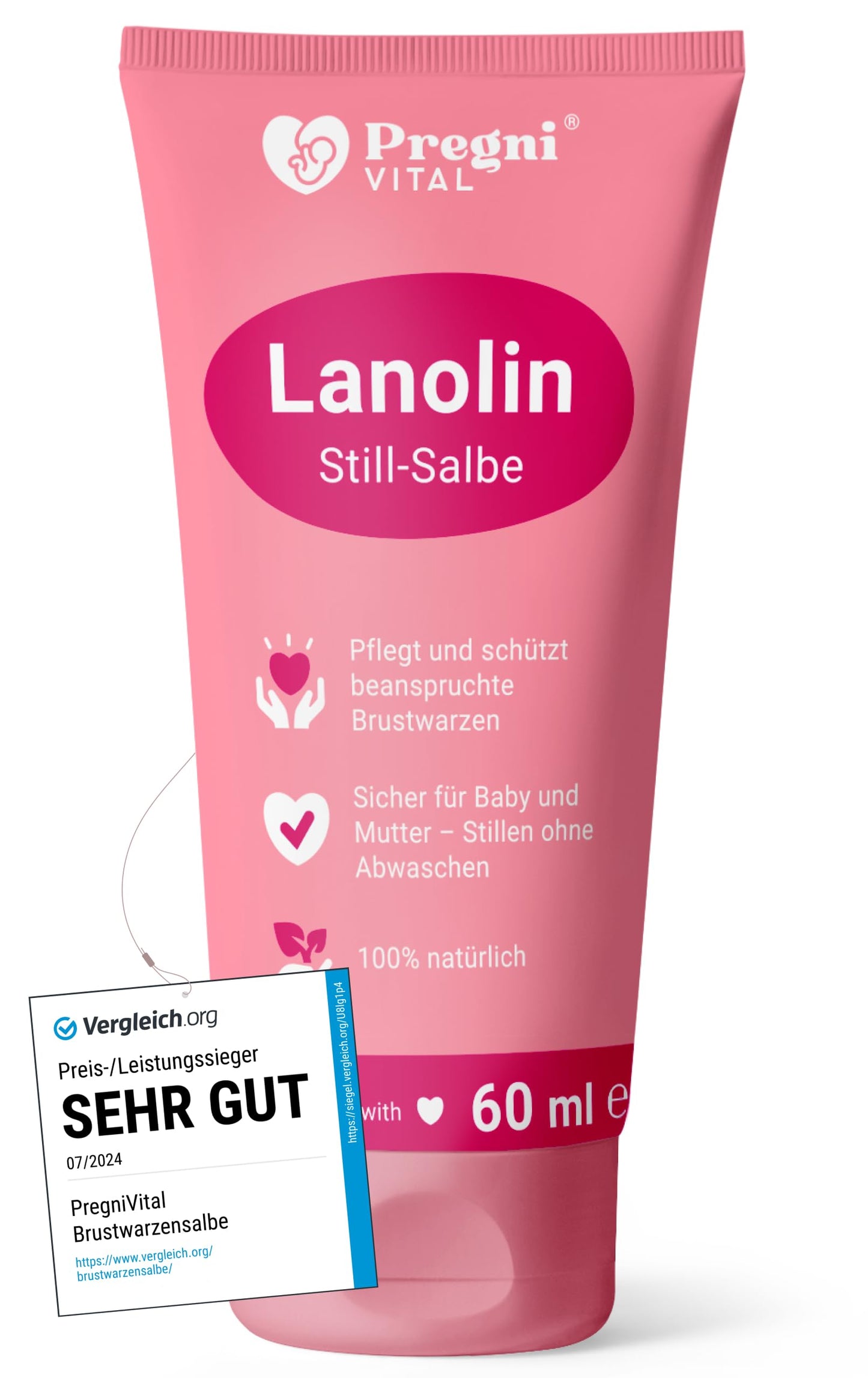 Lanolīna ziede krūtsgaliem zīdīšanas laikā PregniVital – 60 ml
