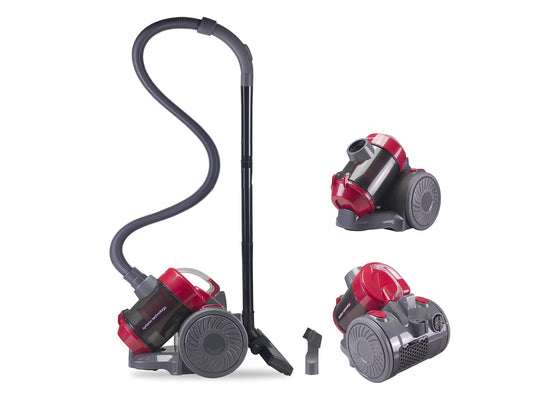 BEPER P202ASP200 putekļsūcējs - jaudīgs 800W, kompakts, ciklonisks, bez maisiņa, 3L, sarkans.