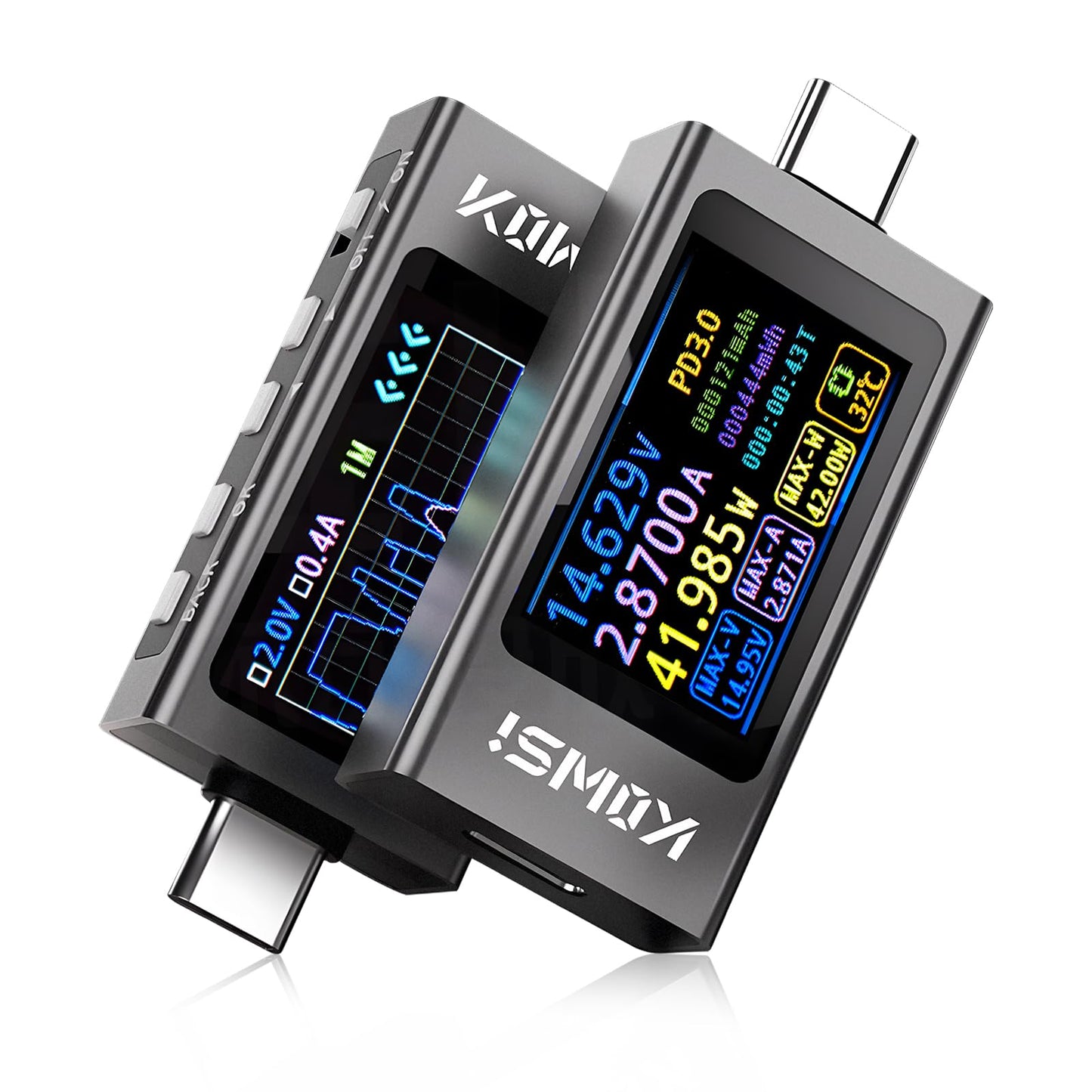 diymore USB testers, 3.3V-40V 12A USB digitālais testers, jaudas mērītājs